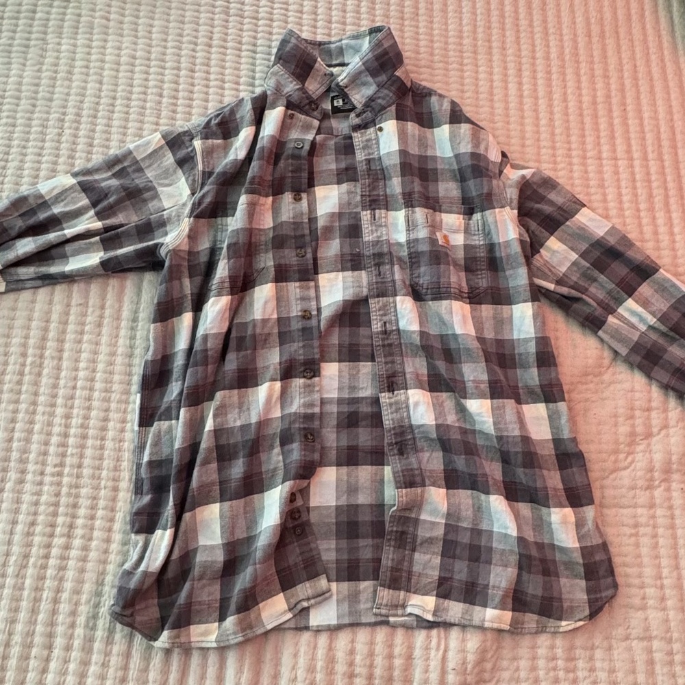 Nice Carhartt Flannel Few Small Spots SIZE XLT